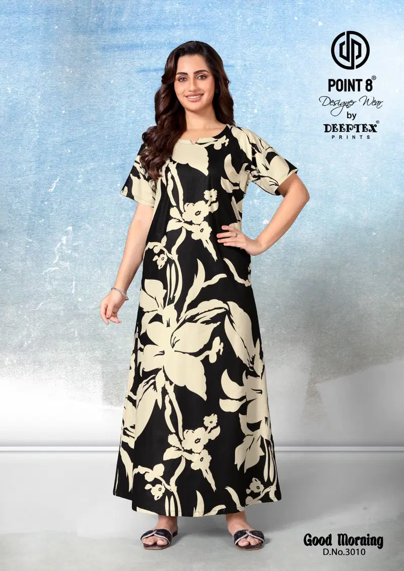 Good Morning Vol 3 By Deeptex Cotton Printed Wholesale Nighty Orders In India